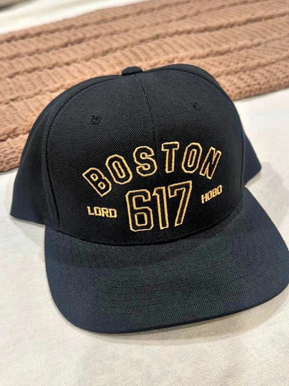 Lord Hobo Boston 617 Snapback Hat Black Boston Bruins